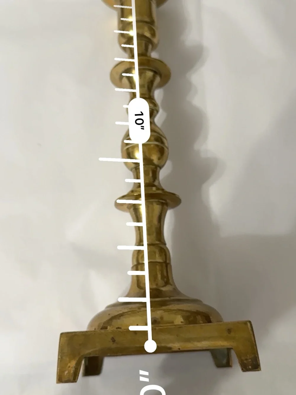 Vintage EB Baldwin Brass Candlestick Holders Pair 10” Heavy